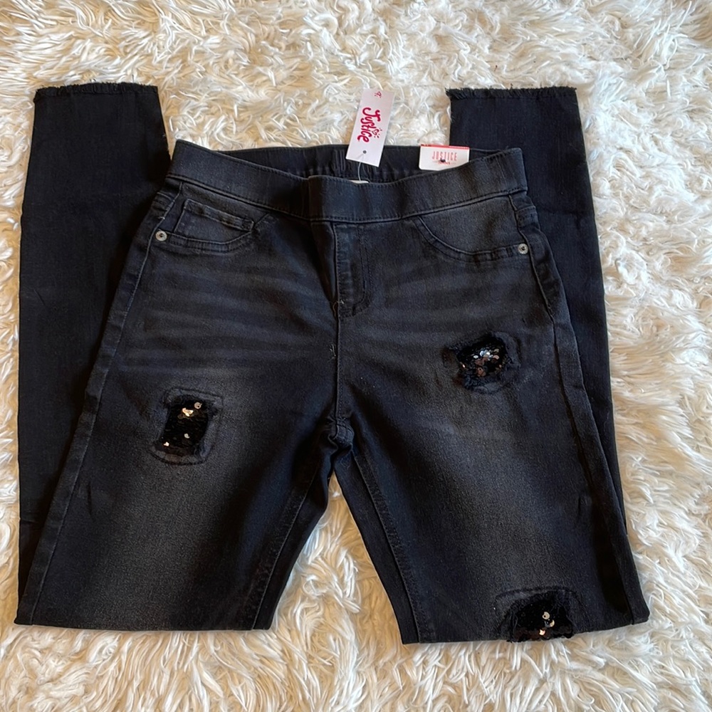Justice Jeans Black Leggings - Size 14